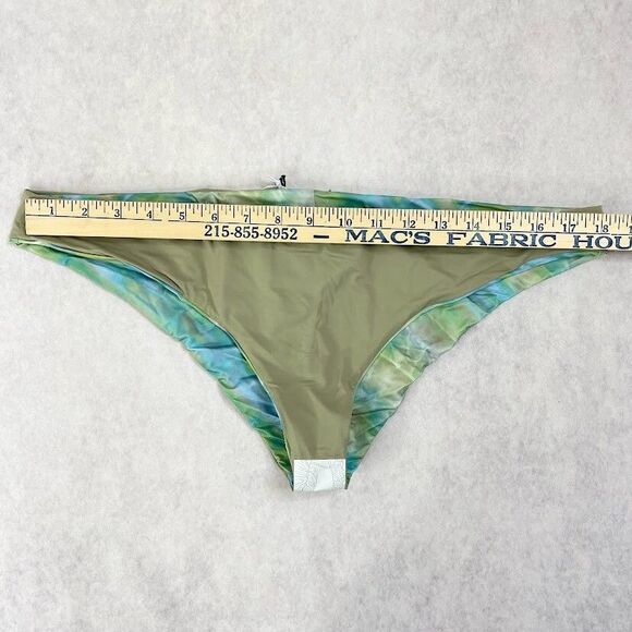 prAna Bikini Bottom Womens Size XL Blue Green Cheeky Low Rise Reversible Swim - Picture 12 of 15
